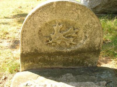 Tombstone With Oak Leaf Engraving